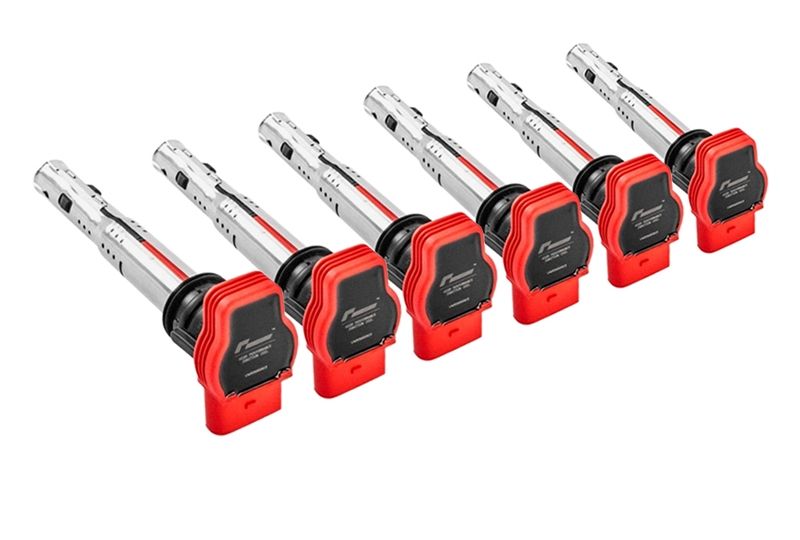 KIT 6 BOBINES DE IGNIÇÃO ALTA PERFORMANCE RACINGLINE AUDI RS4/S4 B5 2.7T / S4 B8/S5 8T 3.0 TFSI - VERMELHO