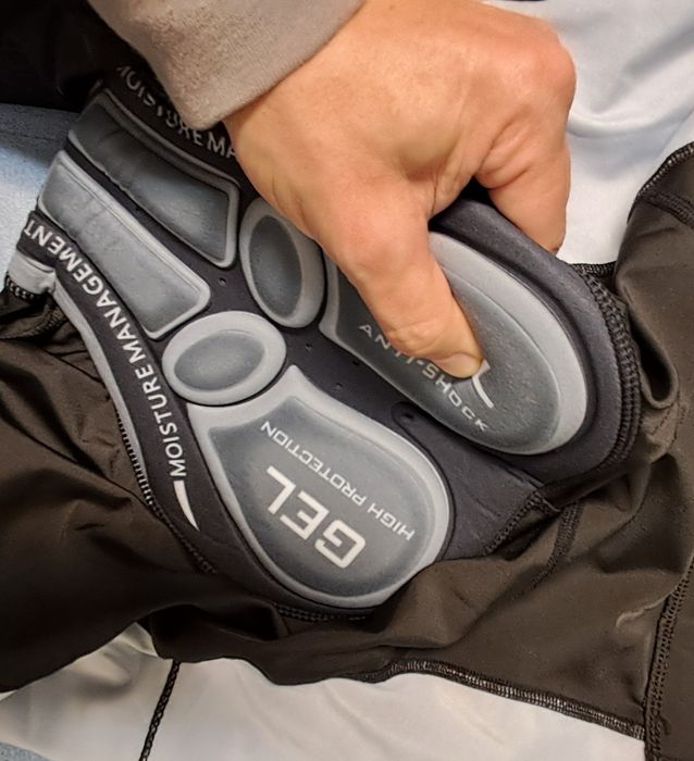 Calções ciclismo almofadados 3 bolsos