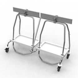 Suporte de Roupa / Lixo hermético Inox rodado