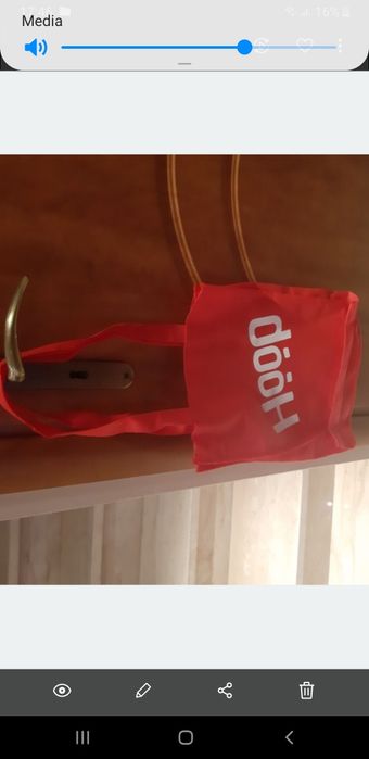 Torebka Hoop czerwona shopping shoperka na zakupy torebeczka Hoop