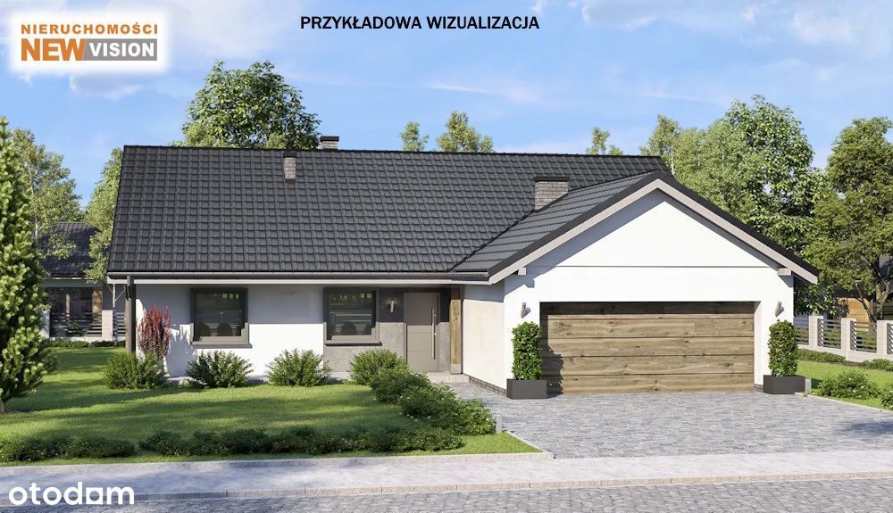 Nowy dom w stanie surowym zamkniętym