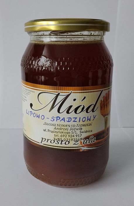 5 słoików miodu lipowo-spadziowego 1,2 kg