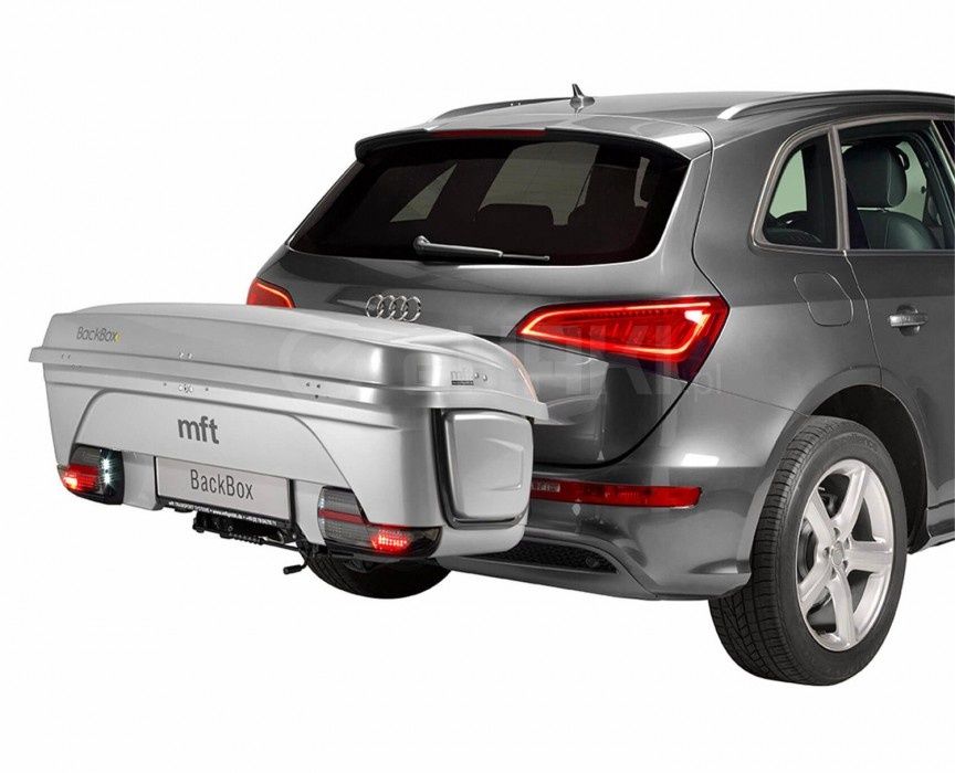 Kufer na hak MFT BackBox Silver + platforma BackCarrier + adaptery