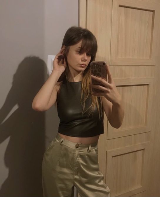 Eko skóra crop top Pull&Bear S 36