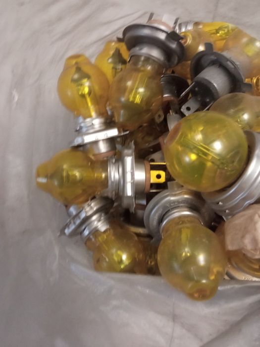 Lote de ópticas e lâmpadas antigas
