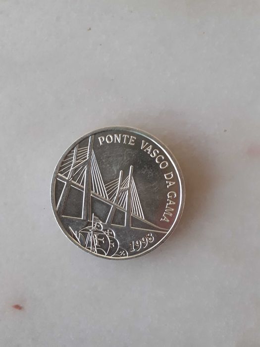 Moeda Prata Comemorativa Ponte Vasco da Gama 500 Esc.,1998