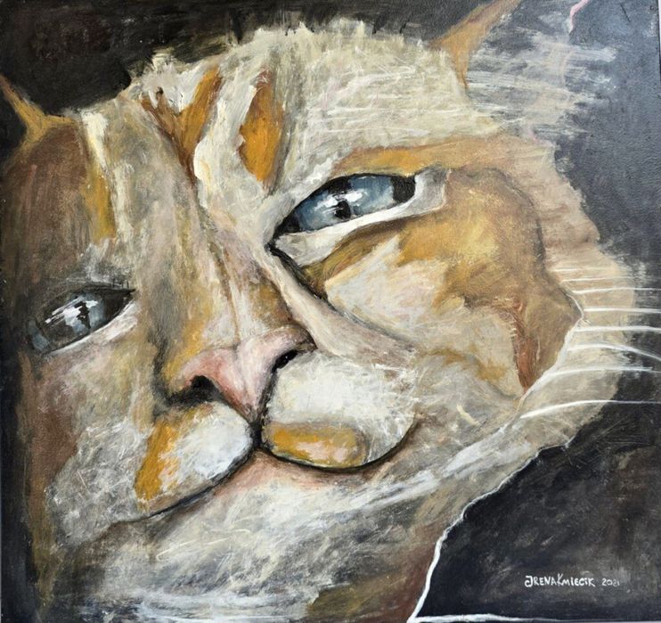 Obraz 62x60cm, akryl na płycie, malarstwo