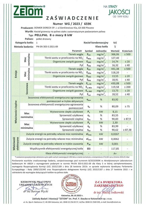 Kocioł Piec z podajnkiem na pellet PELLPAL 8 KW - 5 KLASA do 100m2