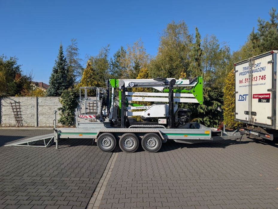 Wynajem podnośnik koszowy zwyżka na gąsienicach pająk 15m