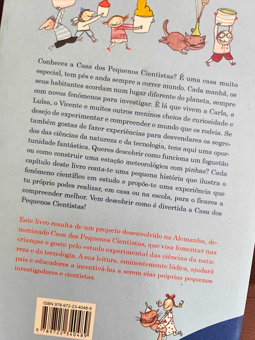 Livro Os Pequenos Cientistas -Experiências para fazer em casa...