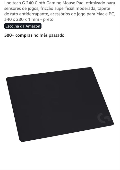 Tapete Gaming Logitech G240