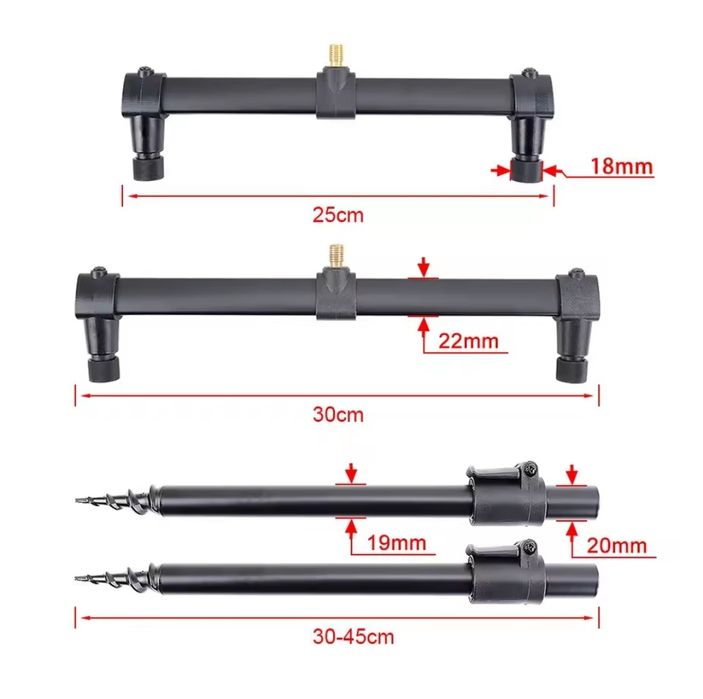 Buz bar podpórka 2 wędki rod pod