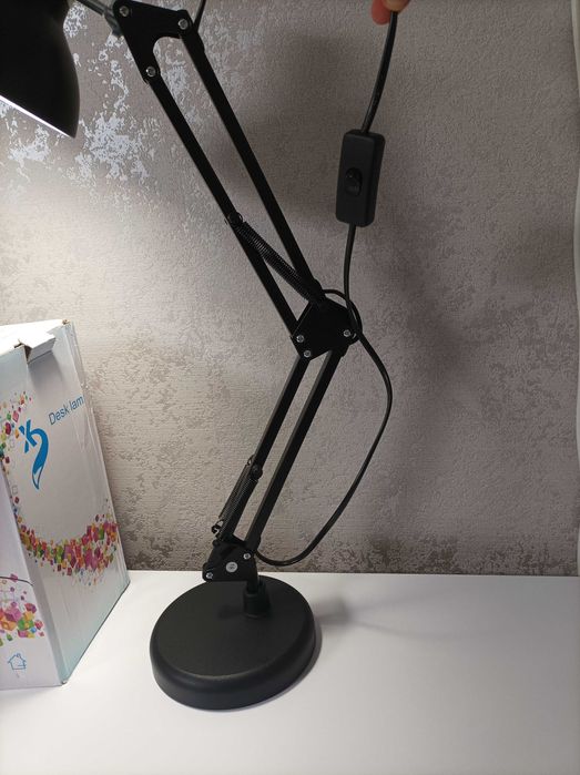 Настільна лампа трансформер Е27 на струбцині з регулюванням кута