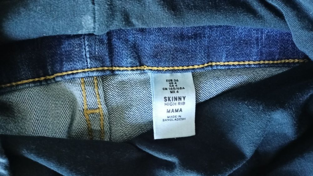 Jeansy ciążowe H&M 36 S