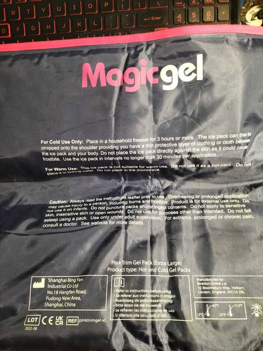 Mata chłodząca na bark plecy rękę nogi mięśnie