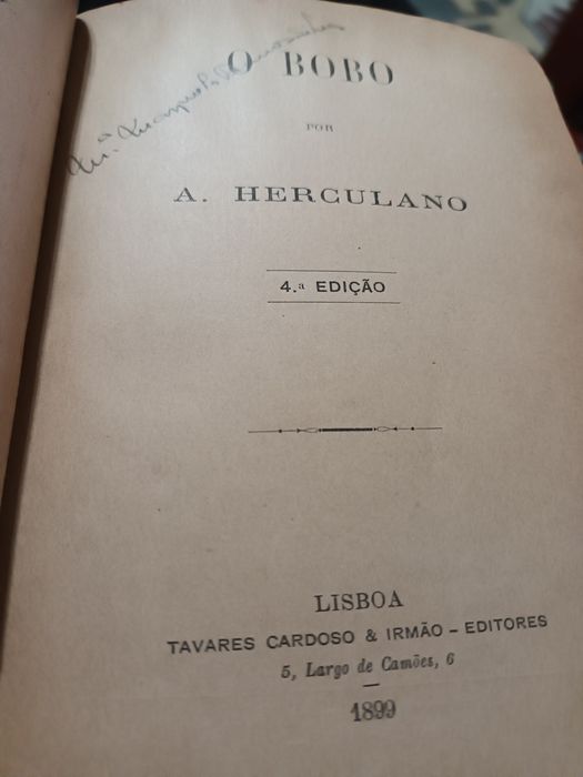 O Bobo de A. Herculano 4ª edição
