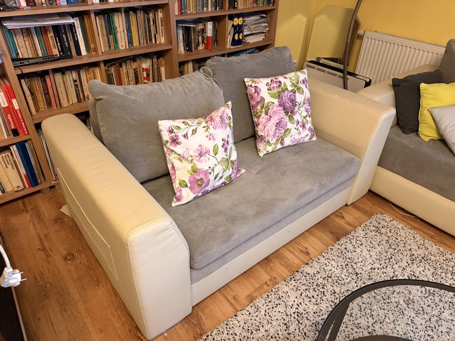 Dwie kanapa sofa rozkladane komplet
