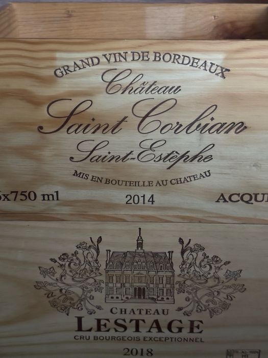 Drewniane skrzynki po winie z Francji