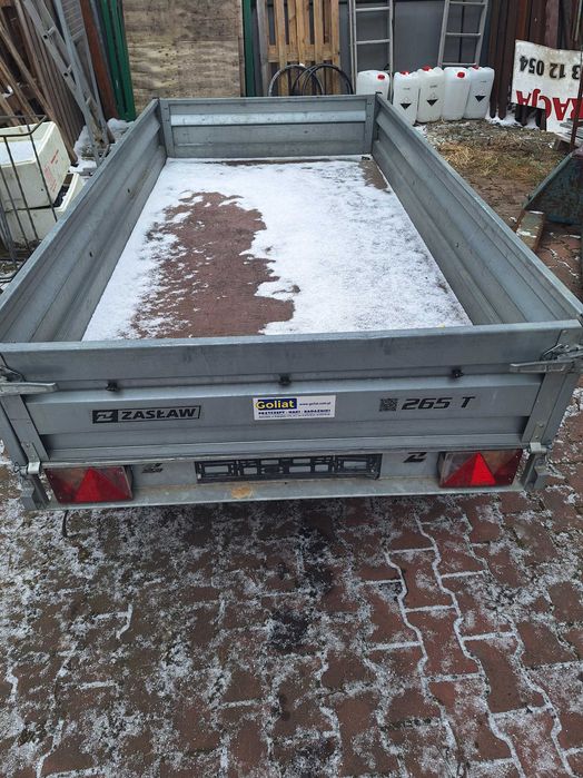 Przyczepa lekka 2 osie 505kg ład. jak nowa ZASŁAW