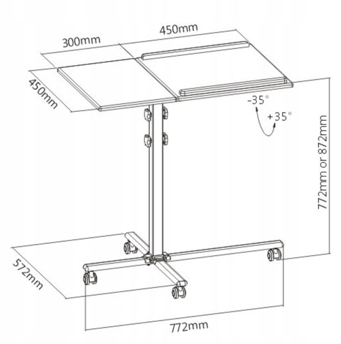 Mobilny stolik, statyw, wózek pod projektor, laptop, rzutnik