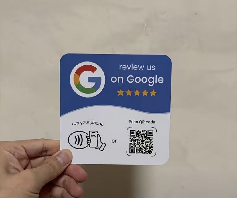 Placa NFC + QR Code para Avaliações Google – Receba Mais Reviews