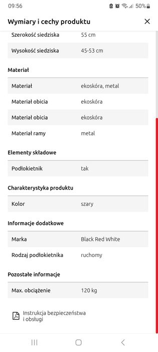 Fotel do biurka obrotowy SEVEN Jasnoszary