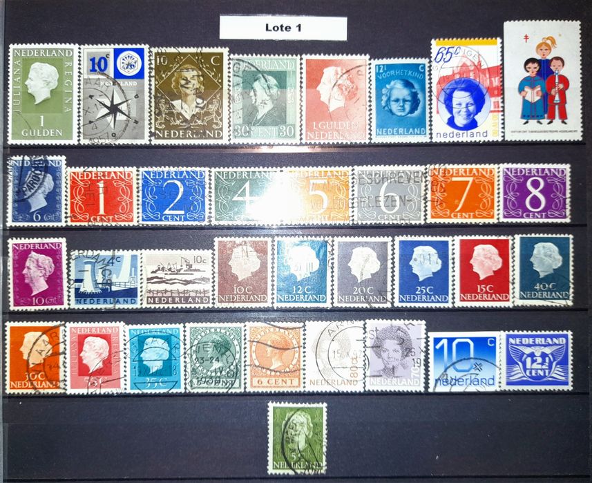 Vários Lotes - 35 Selos - Dinamarca / Holanda