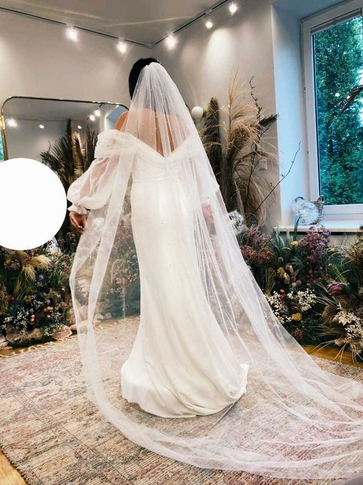 Suknia ślubna elegancka minimalistyczna syrenka