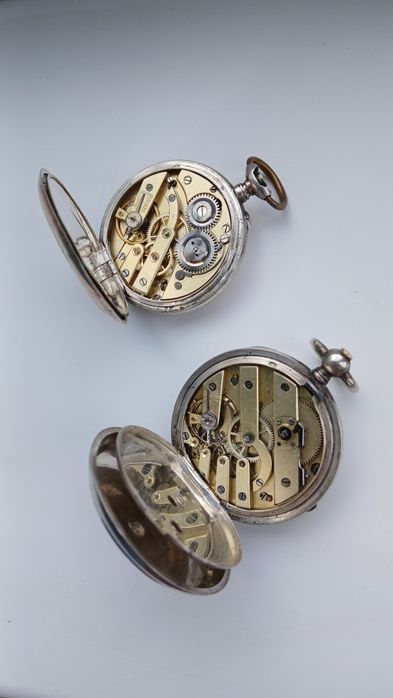 Карманные серебрянные часы