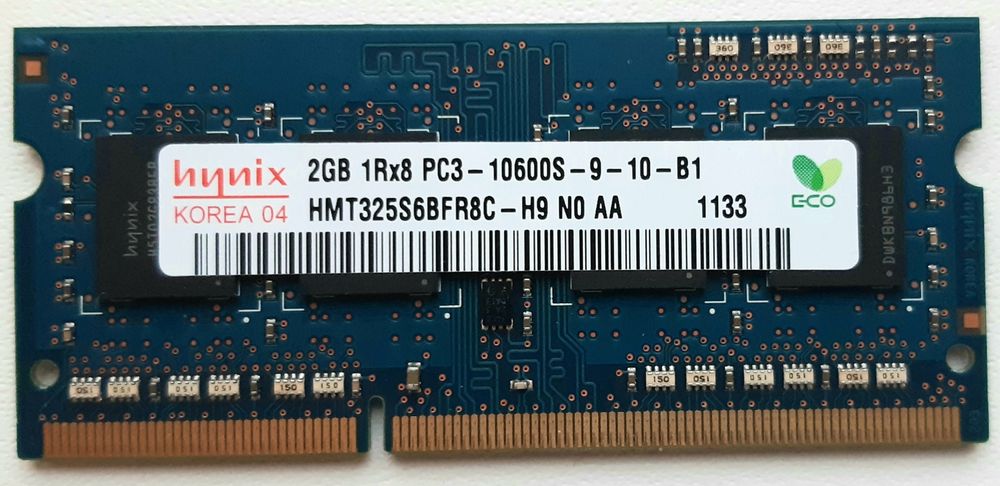 Память для ноутбука SODIMM Hynix DDR3 2 ГБ, 1333 МГц