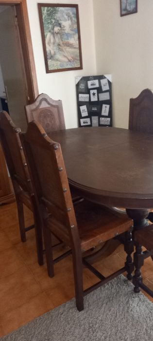 Sofa+mesa+6 cadeiras