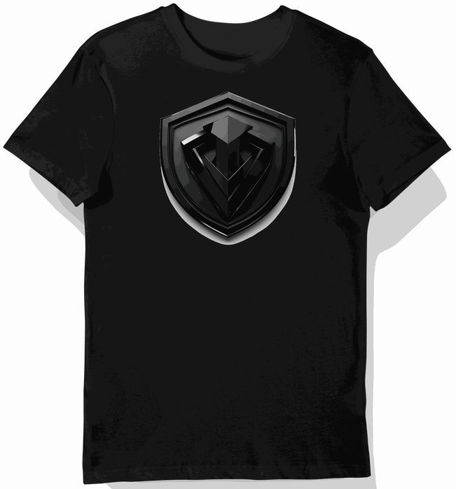 Koszulka męska czarna z nadrukiem tarczy SK Gaming XL