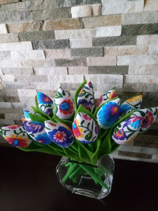 Bukiet bawełna 14 szt wzór ludowy