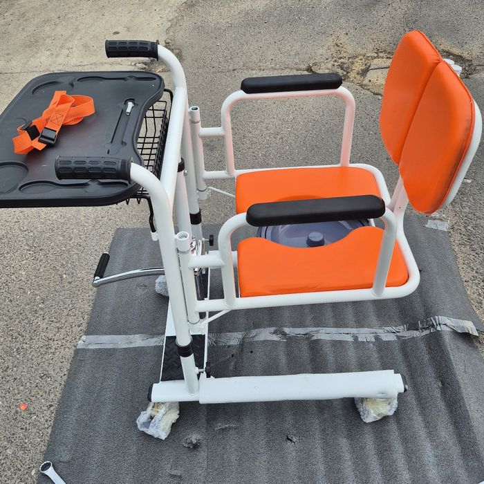 Wózek Inwalidzki Hydrauliczny 3w1 Dla Osób Leżących Z Mobilną Łazienką