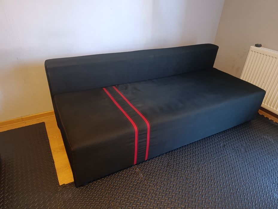 Łóżko Czarno-czerwone 137x194x40 cm