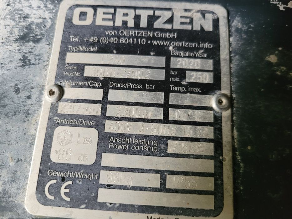 Myjka cisnieniowa oertzen e240