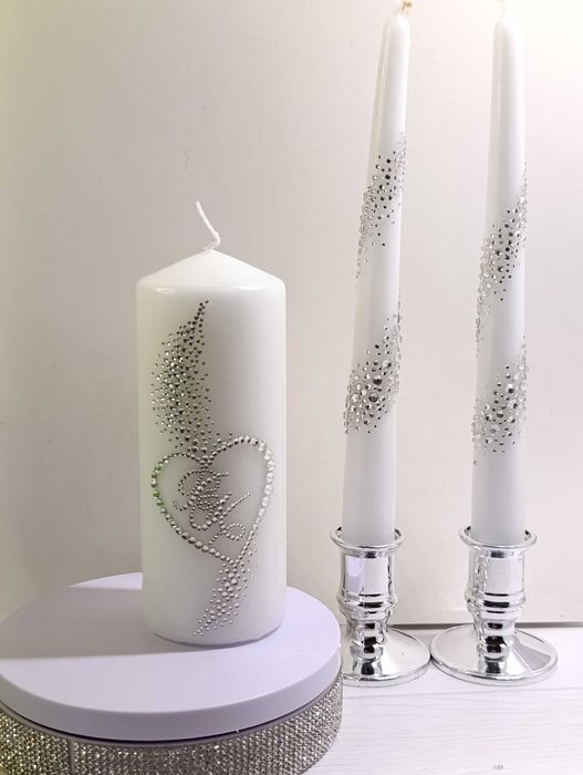 Именные свадебные свечи, семейный очаг, весільні свічки. Пишите