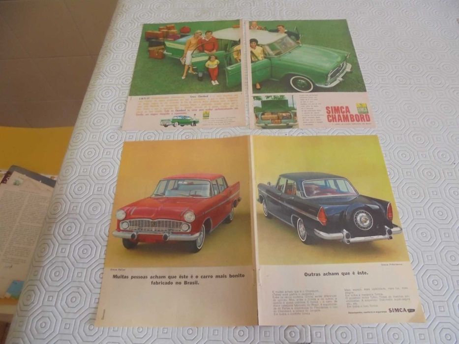 Publicidades antigas de carros Simca, anos 60