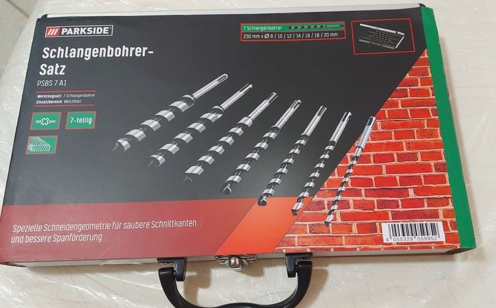 ОРИГІН набір шнекових свердл зНімеччини Parkside PSBS 7/сверл/комплект