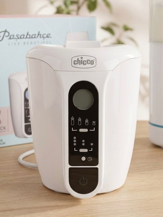 Aquecedor / Esterilizador Chicco para biberões e comida de bebé em ótimo estado.