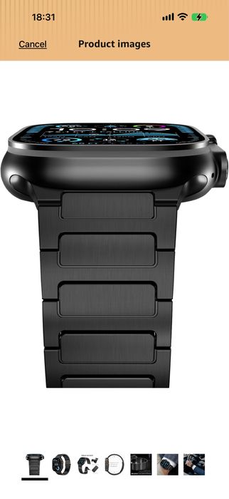 Bracelete em titanio p/ Apple Watch 44-49mm