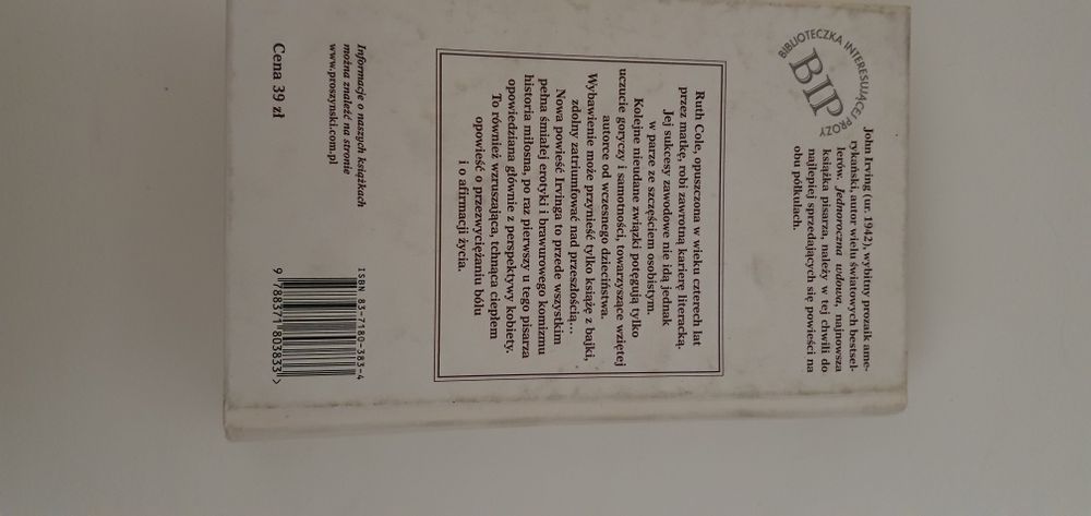 John Irving Jednoroczna wdowa
