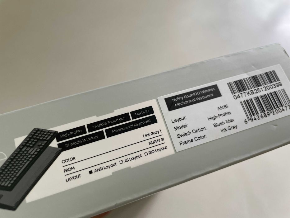 NuPhy Node100 High-Profile Blush Max Linear Stan idealny Pełen komplet