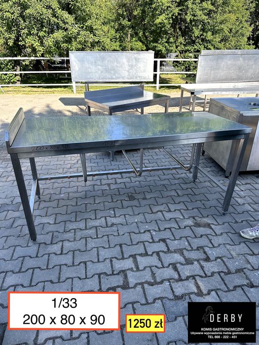 Stół gastronomiczny nierdzewny blaty robocze stal nierdzewne stoły kuchenne z półką różne wymiary catering restauracja gastronomia meble kuchnia