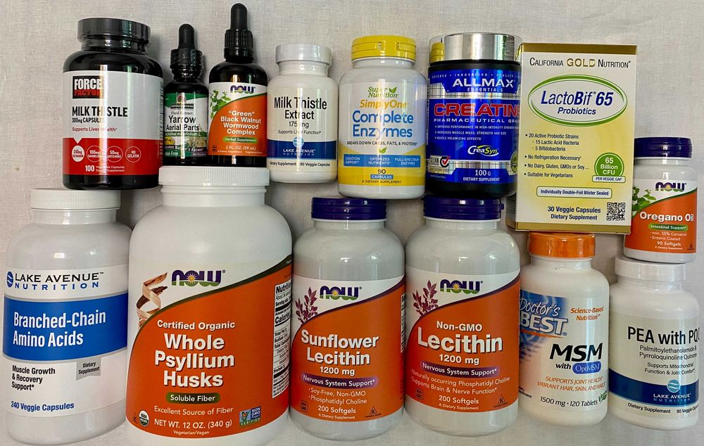 Магній, цинк, колаген, залізо, БАД, вітаміни,  та багато іншого.