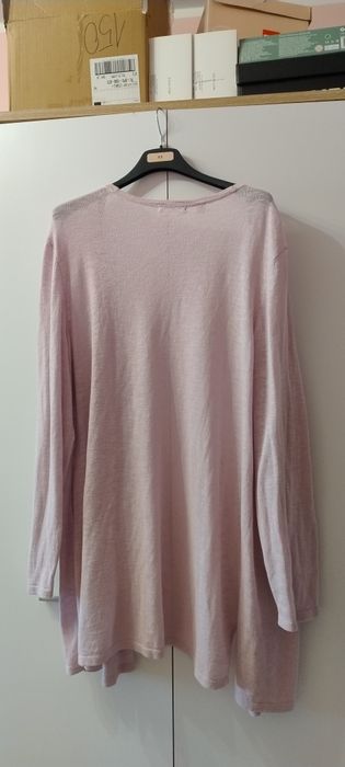 Miękki liliowy filoletowy kardigant sweterek sweter Bonprix plussize