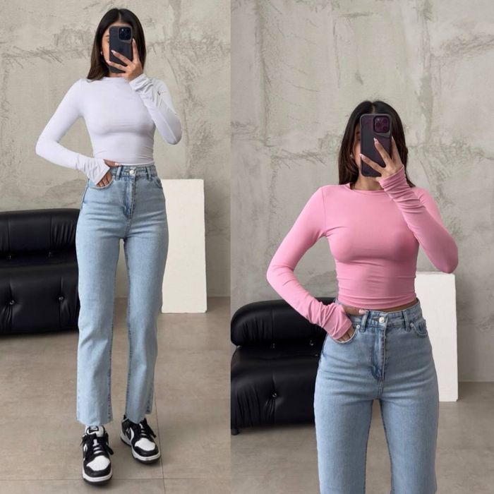 Лонгслів жіночий. Базовий лонгслів. Базова облягаючі жіноча кофта