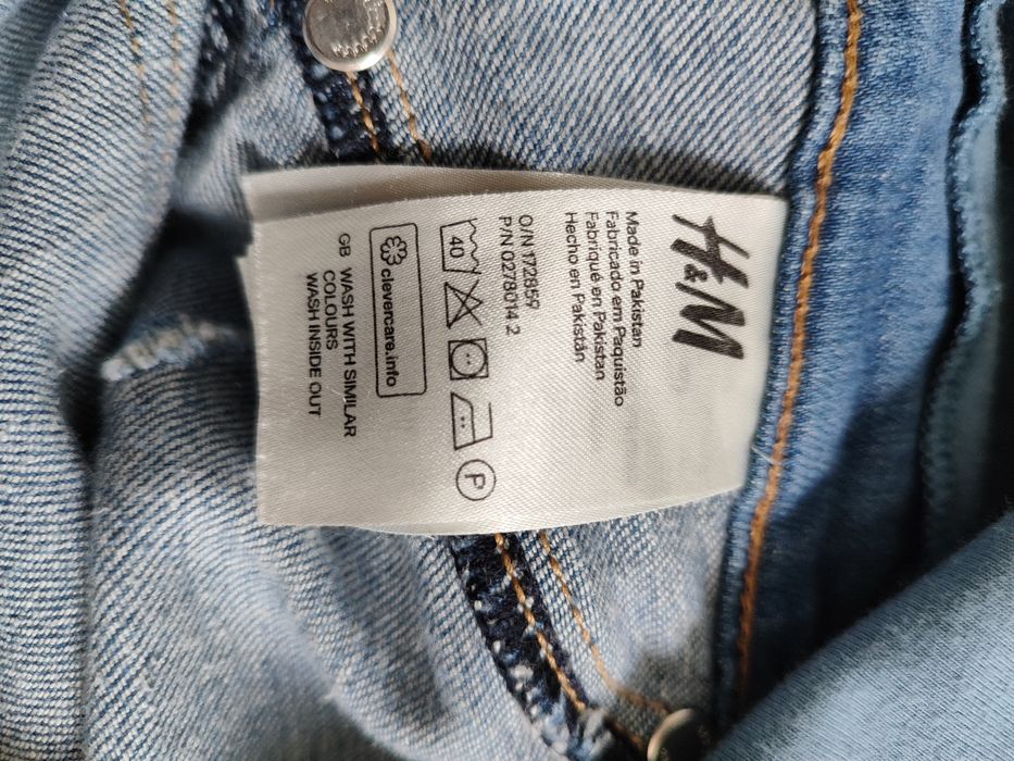 Spodnie jeansy dżinsy ciążowe przetarcia r. 38 H&M