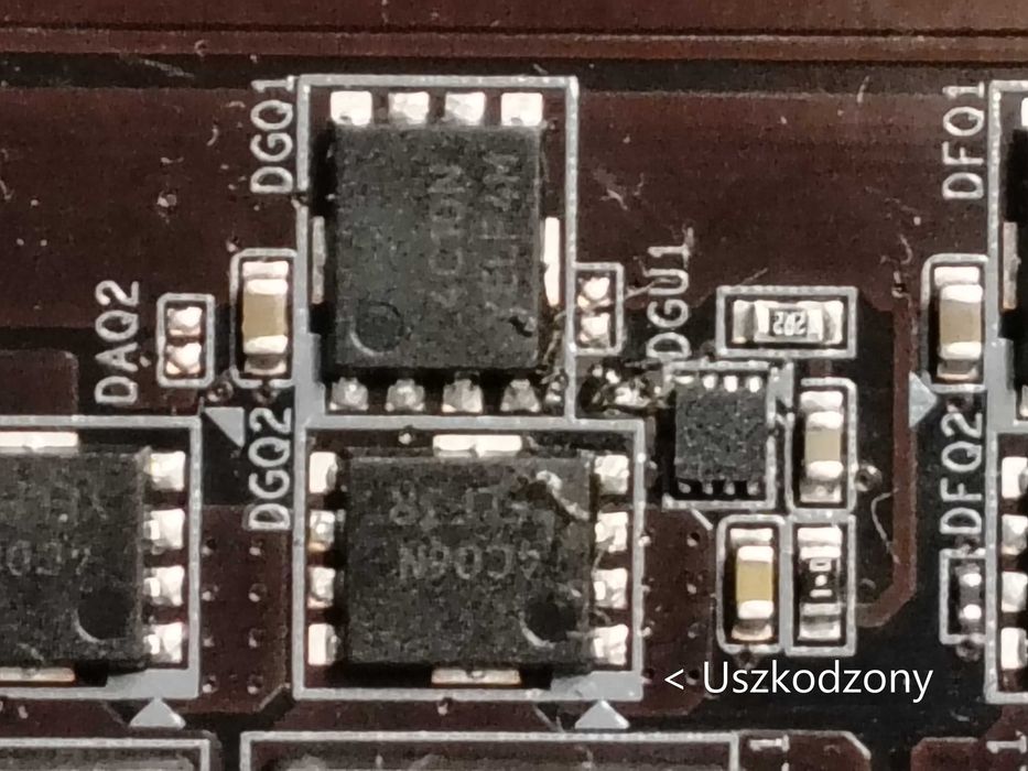Płyta główna Gigabyte B450 AORUS ELITE AM4 Uszkodzona Do Naprawy
