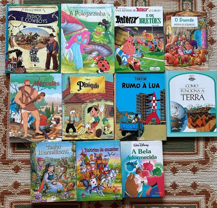 Clássicos contos juvenis - Tintim, Asterix, Pinóquio, Hércules e outro
